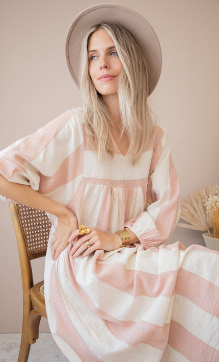 Striped Suky Old Pink - Maxi Dress 