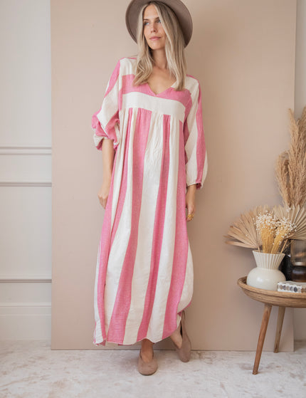 Maxikleid - Striped Suky - Fuchsia