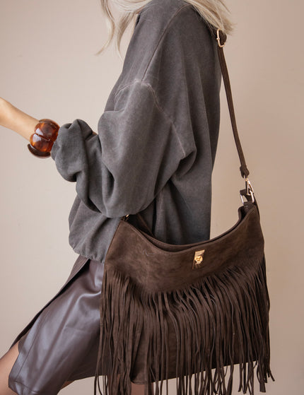 Fringe Soul Dark Brown - Handtas