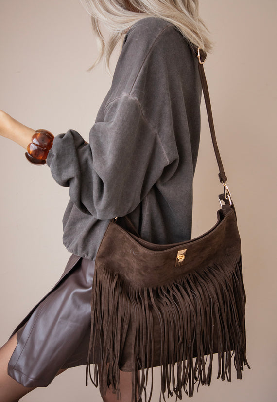 Fringe Soul Dark Brown - Handtas