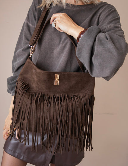 Fringe Soul Dark Brown - Handtas
