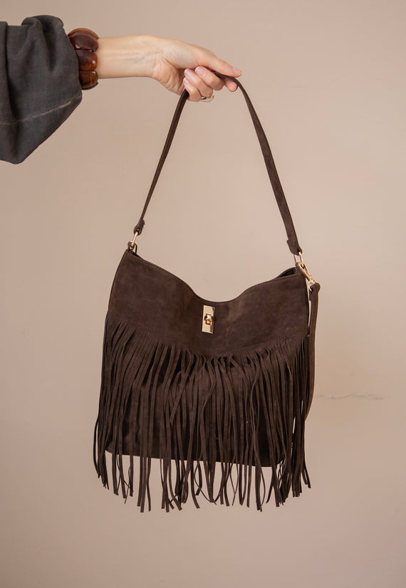 Fringe Soul Dark Brown - Handtas