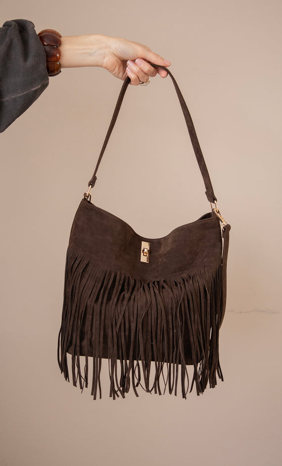 Handtasche - Fringe Soul - Dunkelbraun