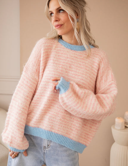 Stripes Of Joy Baby Pink - Sweater