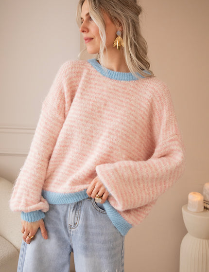 Stripes Of Joy Baby Pink - Sweater