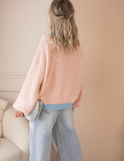 Stripes Of Joy Baby Pink - Sweater