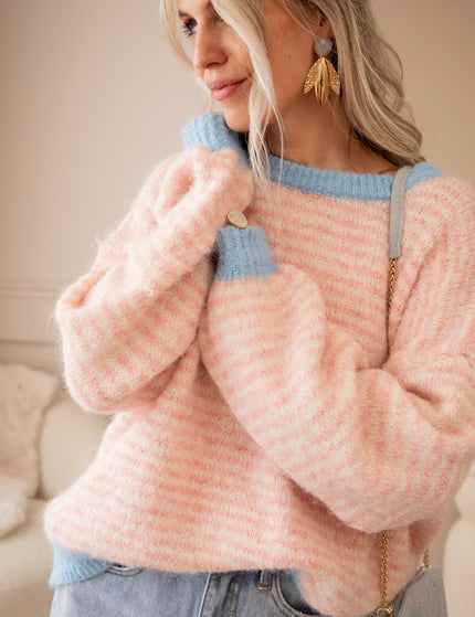 Stripes Of Joy Baby Pink - Sweater