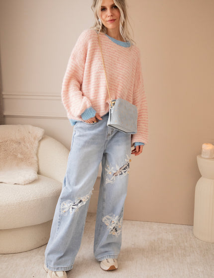 Stripes Of Joy Baby Pink - Sweater