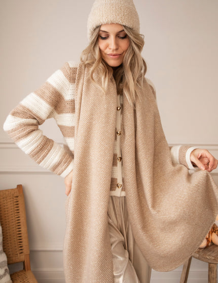 Lovely Stripes Taupe/Beige - Cardigan