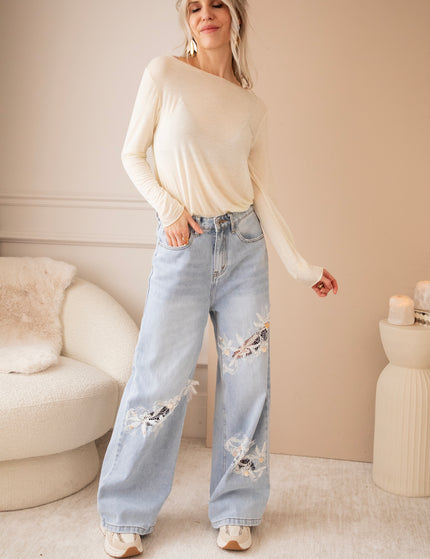 Delilah Lace Blue - Jeans