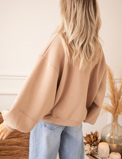 Snuggle Up Taupe - Sweater