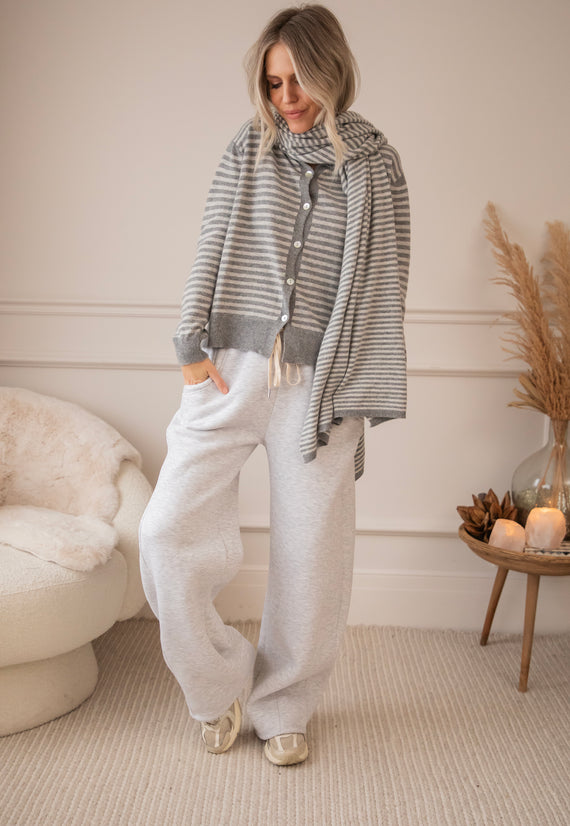 Woolly Stripes Grey - Sjaal