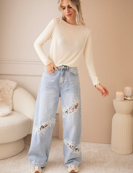 Delilah Lace Blue - Jeans