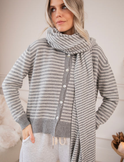 Woolly Stripes Grey - Sjaal