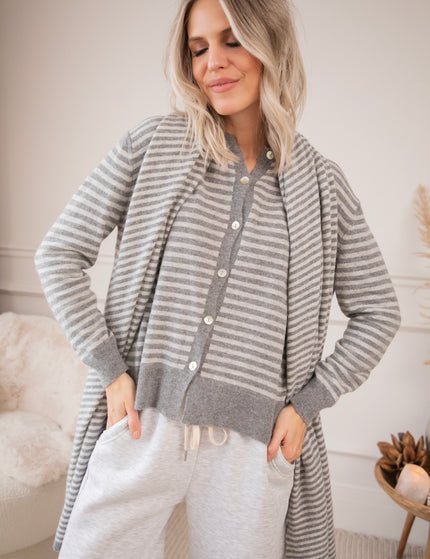 Woolly Stripes Grey - Sjaal