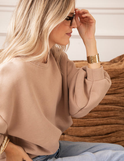 Snuggle Up Taupe - Sweater