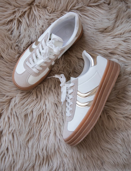 Chasing Dreams White/Gold - Sneakers