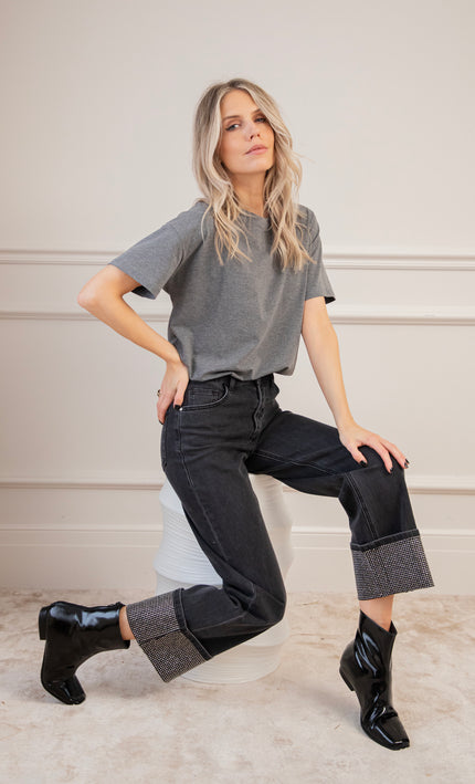 Sparkling Ankles Dark Grey - Jeans