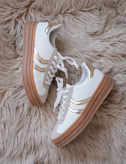 Chasing Dreams White/Gold - Sneakers