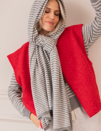 Woolly Stripes Grey - Sjaal