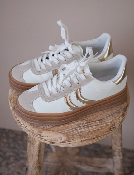 Chasing Dreams White/Gold - Sneakers