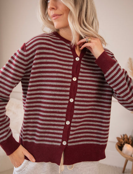 Woolly Stripes Bordeaux - Vest