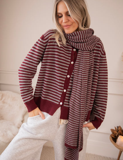 Woolly Stripes Bordeaux - Vest