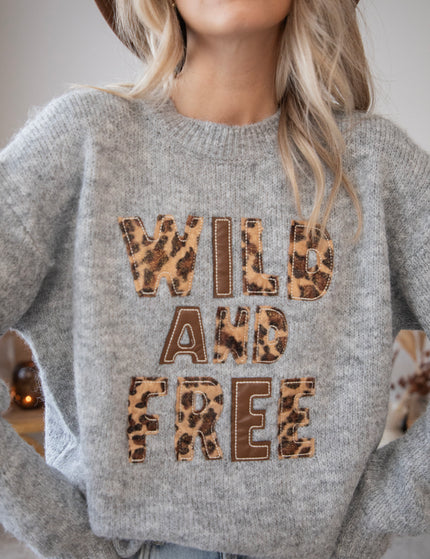 Wild & Free Grey - Sweater