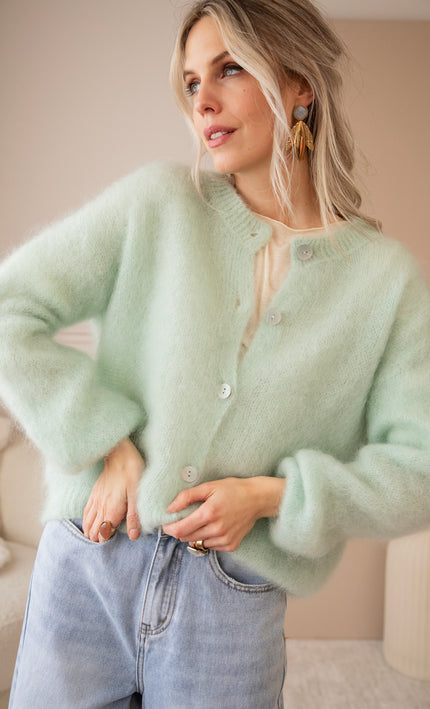 Strickjacke - Softly Evy - Mint