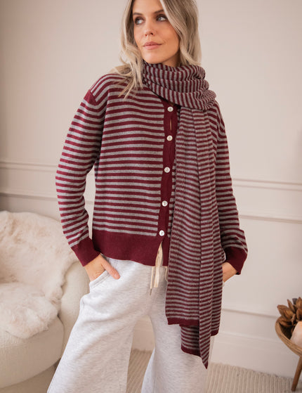 Woolly Stripes Bordeaux - Vest
