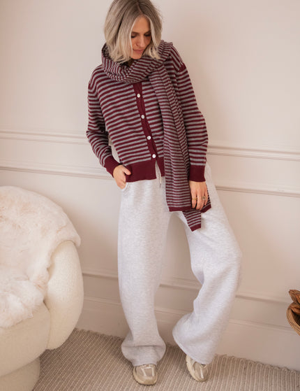 Woolly Stripes Bordeaux - Vest