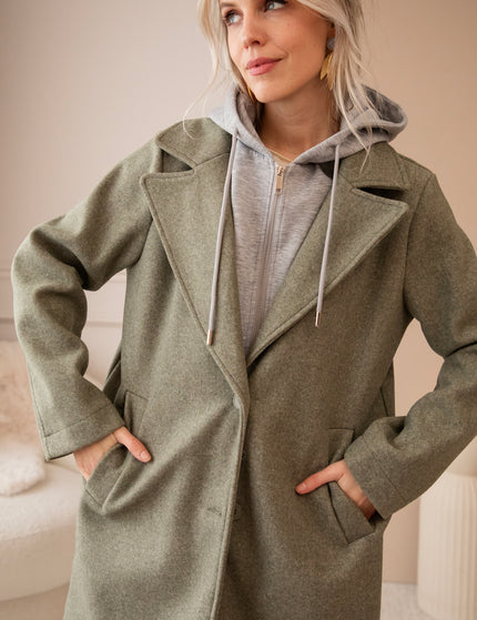 Classy Capuchon Khaki - Coat