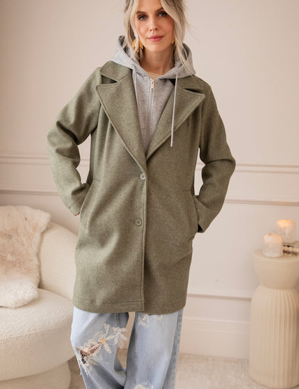 Classy Capuchon Khaki - Coat