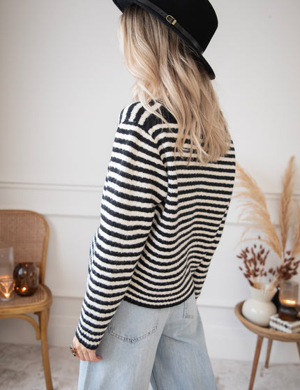 Simone Stripe Black/White - Vest