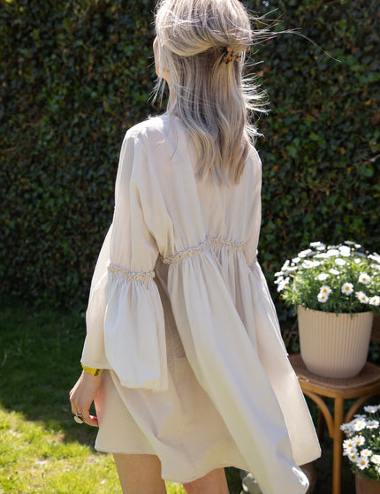 Feline Pleated Beige - Dress