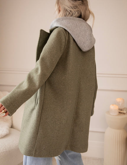 Classy Capuchon Khaki - Coat