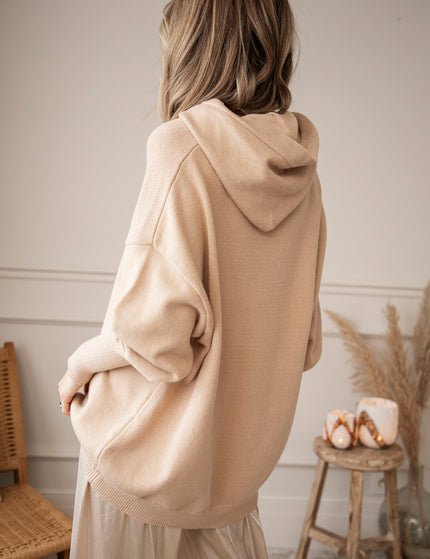 Kapuzenpullover - Beating Heart - Taupe