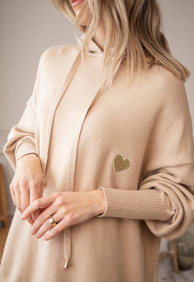 Beating Heart Taupe - Hoodie