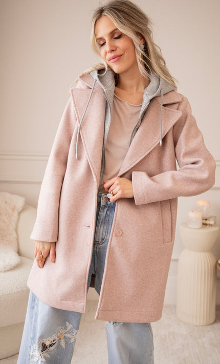 Classy Capuchon Pink - Coat