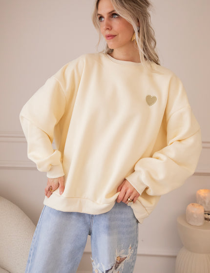 Pullover - Simplicity Beating Heart - Hellgelb