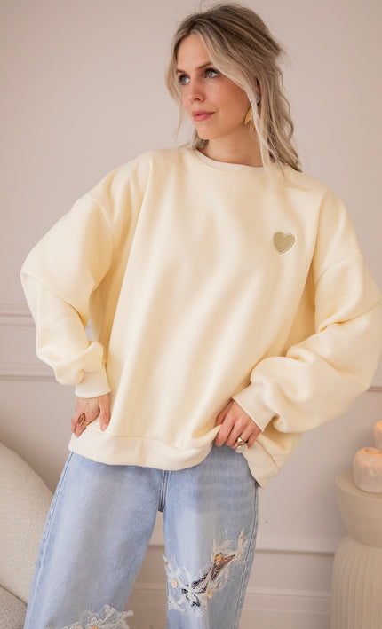 Pullover - Simplicity Beating Heart - Hellgelb