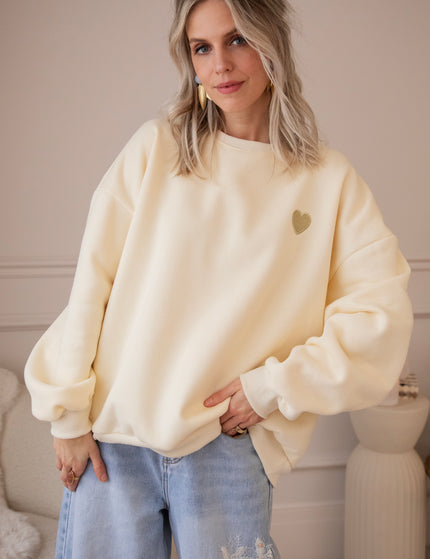 Pullover - Simplicity Beating Heart - Hellgelb