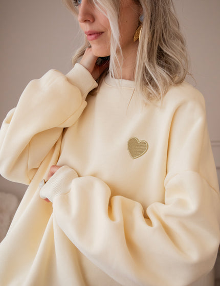 Pullover - Simplicity Beating Heart - Hellgelb