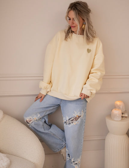 Pullover - Simplicity Beating Heart - Hellgelb