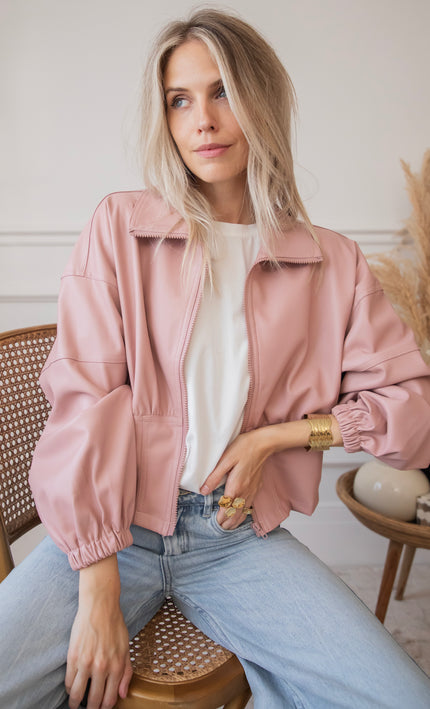 Jacke - Love Leather - Pink