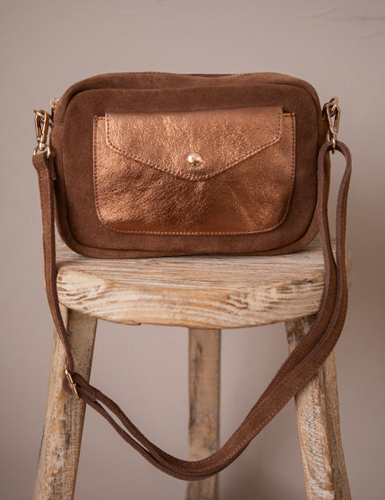 Suède Charm Caramel - Handtas