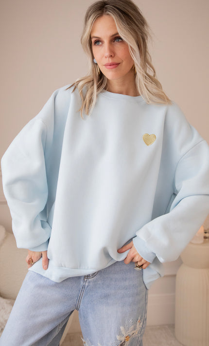Simplicity Beating Heart Soft Blue - Sweater