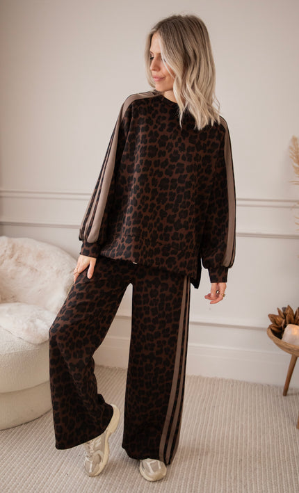 Hose - Ady Leopard - Braun