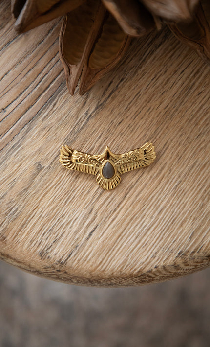 The Eagle Eye Gold/Grey - Broche