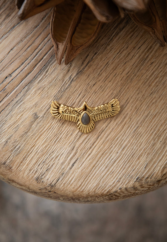 The Eagle Eye Gold/Grey - Broche